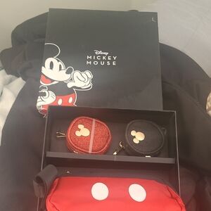 Disney Mickey Mouse Red and Black Accessory Set